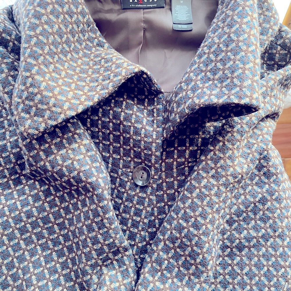 access by: a liz claiborne company cropped wool blazer